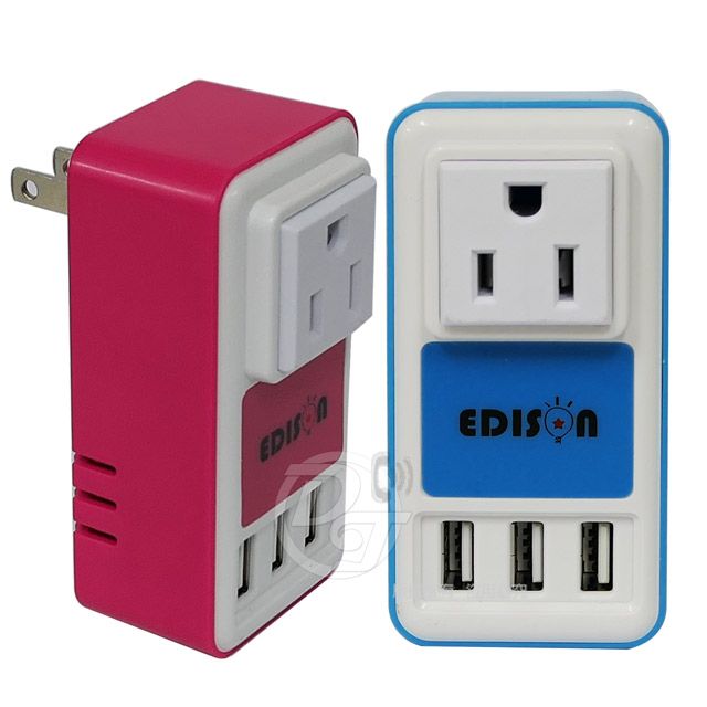   3孔1座USB分接器插座 EDS-USB10A