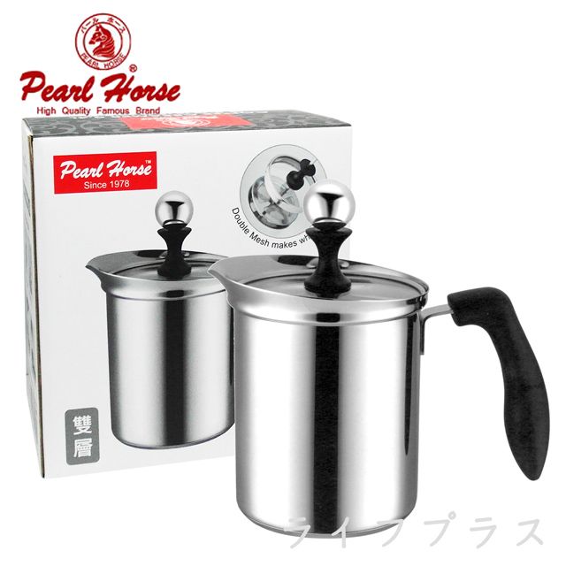 PEARL HORSE 寶馬 【一品川流】日本牌 玻璃蓋奶泡器-400cc