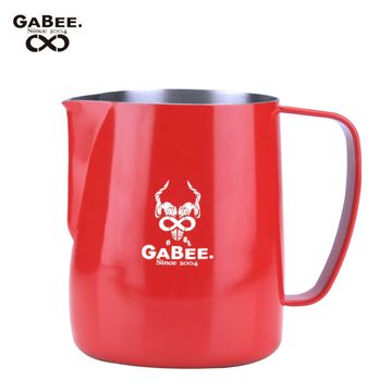 GABEE. 1407B不鏽鋼拉花杯 300CC-紅色(HC7104RD)