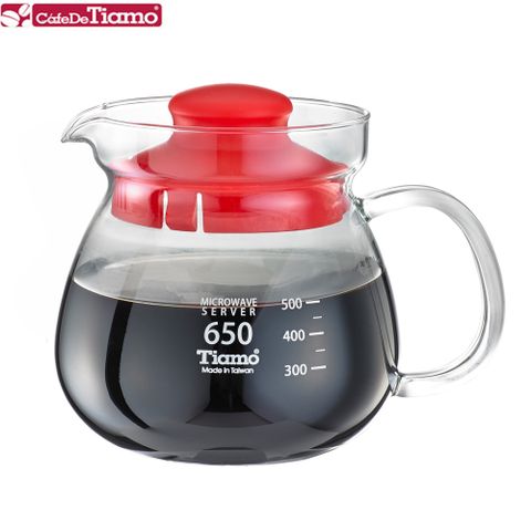 Tiamo 耐熱玻璃壺650cc(玻璃把手)-五色(HG2202)