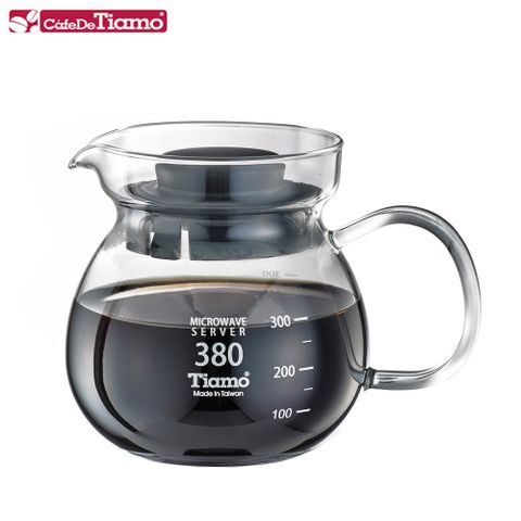 Tiamo 耐熱玻璃壺380cc(玻璃把手)-五色(HG2201)