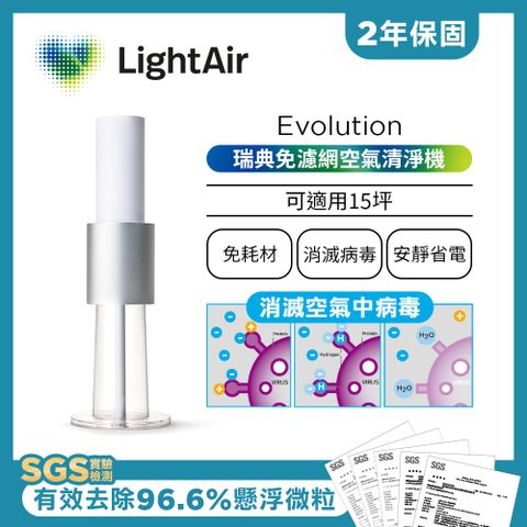 LightAir 極靜音/超省電/免耗材瑞典  IonFlow 50 PM2.5 免濾網精品空氣清淨機-Evolution (限量 蘋果金)