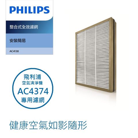 【複合式去甲醛濾網】【Philips 飛利浦】AC4374空氣清淨機專用濾網 AC4138(AC4138/AC4374)