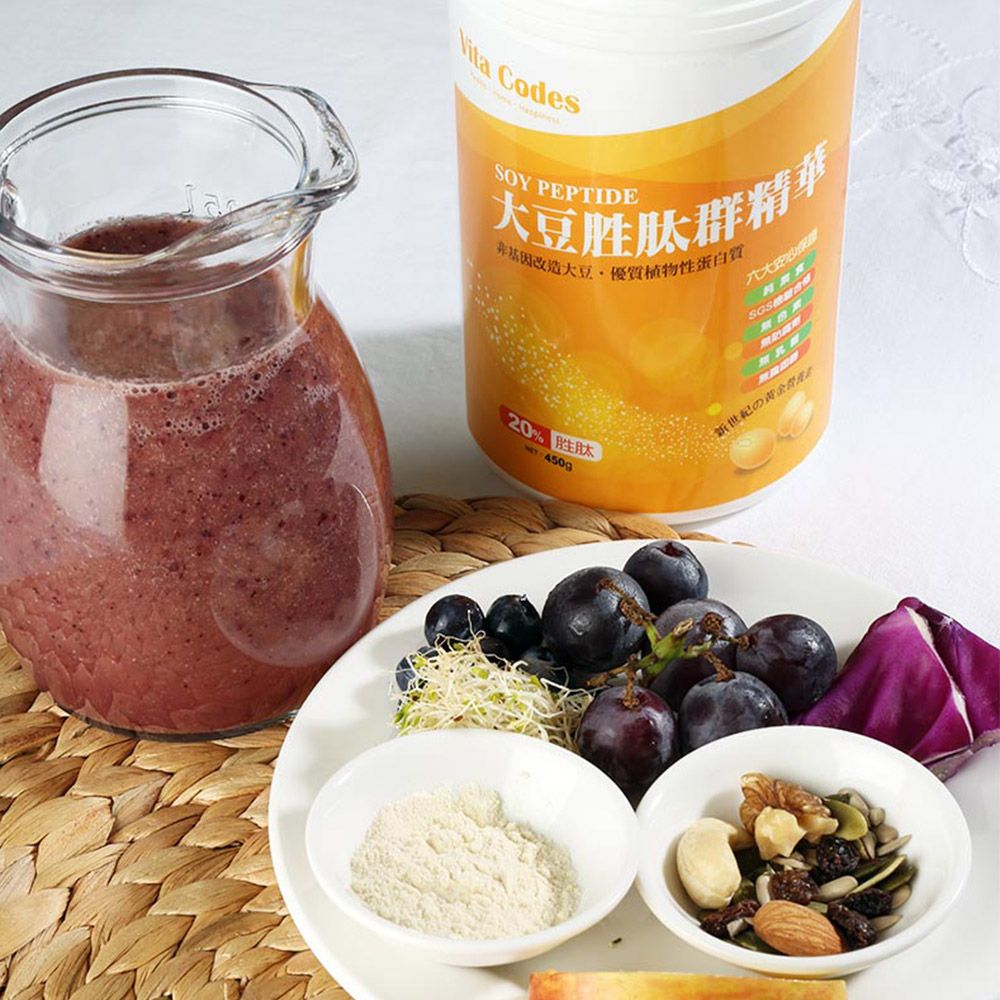 Vita-Mix 維他美仕 Vita Codes 大豆胜肽群精華罐裝450g 陳月卿推薦 附湯匙+線上食譜-1罐入