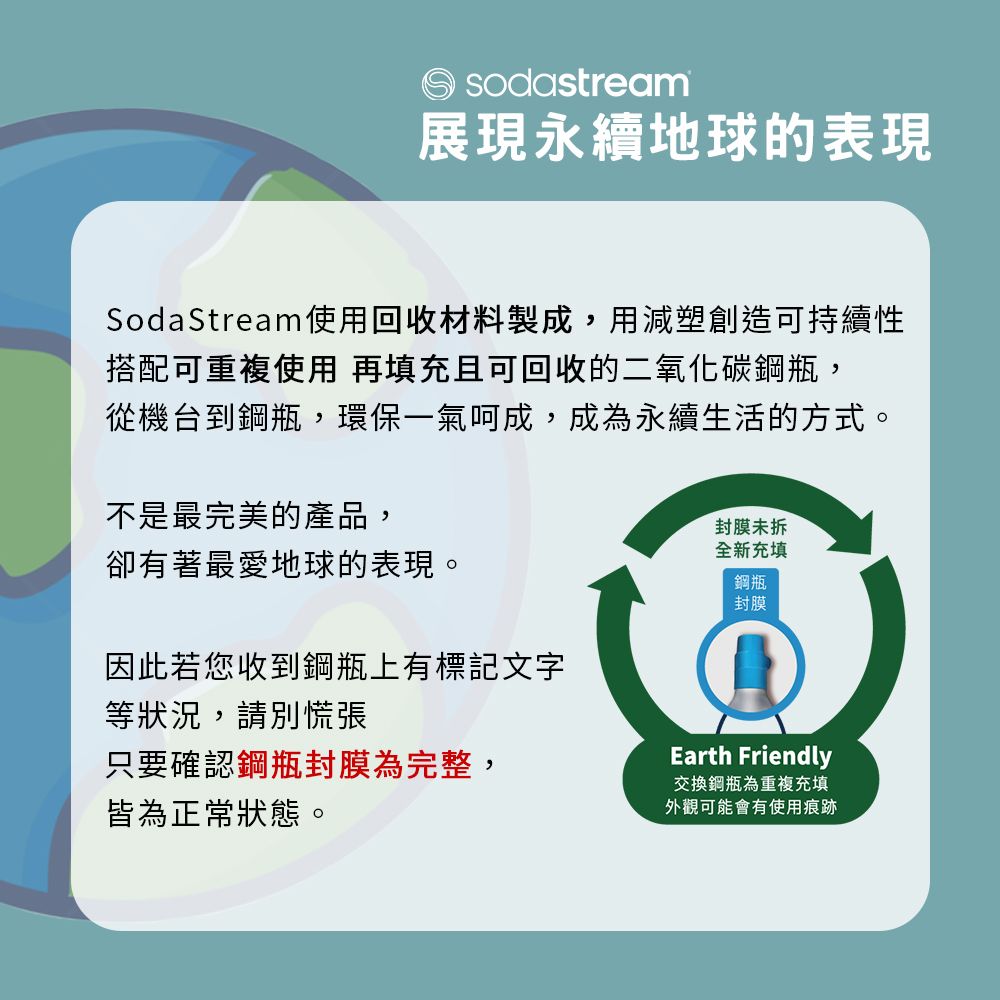 Sodastream (須有3支空鋼瓶才能下單超值大包組) 二氧化碳交換旋轉鋼瓶3入組 425g