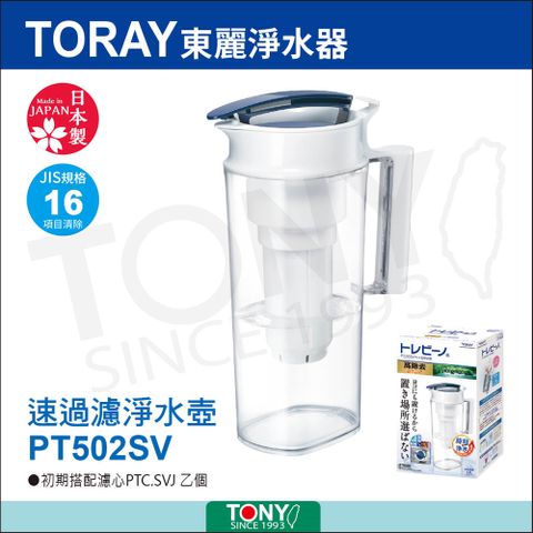 TORAY 東麗 日本速過濾淨水壺 PT502SV(公司貨)