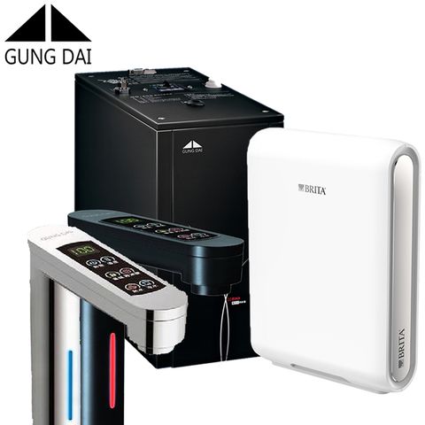 GUNG DAI 觸控式櫥下型GD600雙溫熱飲水機搭配BRITA X6 超濾濾水系統