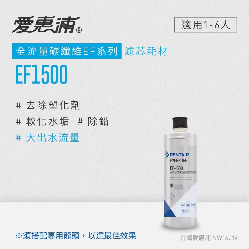 EVERPURE 愛惠浦 EF1500碳纖活性碳濾芯(DIY更換)