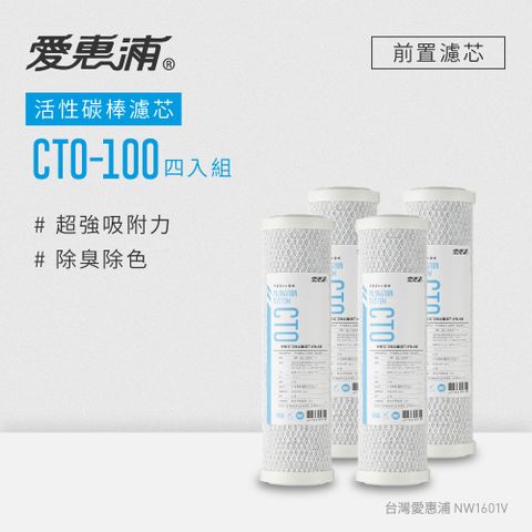 EVERPURE 愛惠浦 公規10英吋CTO活性碳棒濾芯4支 CTO-100(DIY更換)