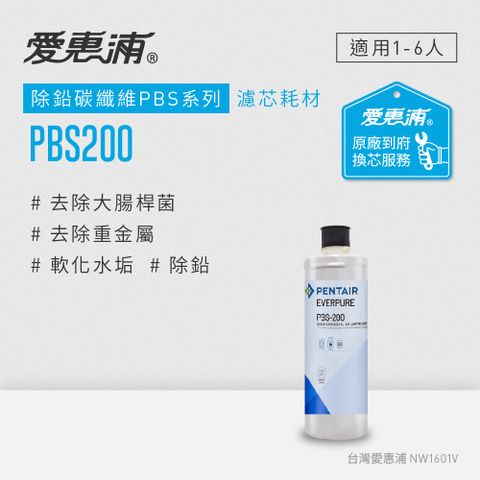 贈原廠休閒手提袋愛惠浦 EVERPURE PBS200碳纖活性碳濾芯(到府更換)可取代OW2PLUS濾芯