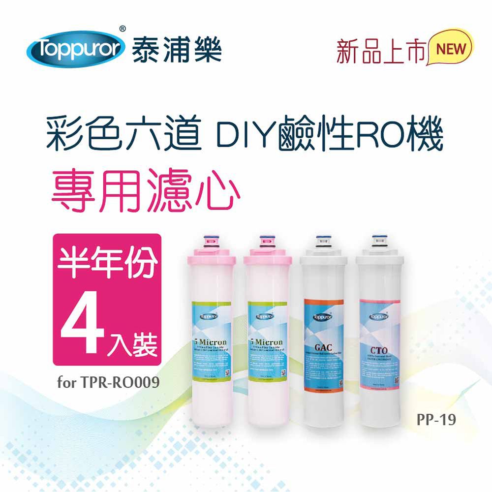 Toppuror 泰浦樂 DIY彩色濾心 半年份 4入裝(PP-19)