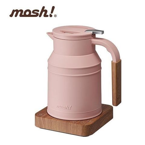 【南紡購物中心】 日本mosh!溫控電水壺/快煮壺 M-EK1 PE 蜜桃粉