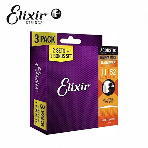 ELIXIR EXXF-16544 民謠木吉他套弦三包裝 原廠公司貨 商品保固有保障