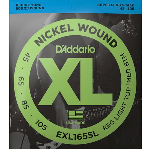 D'Addario DAddario EXL165SL 45-105 加長型貝斯四弦套弦 原廠公司貨 商品保固有保障