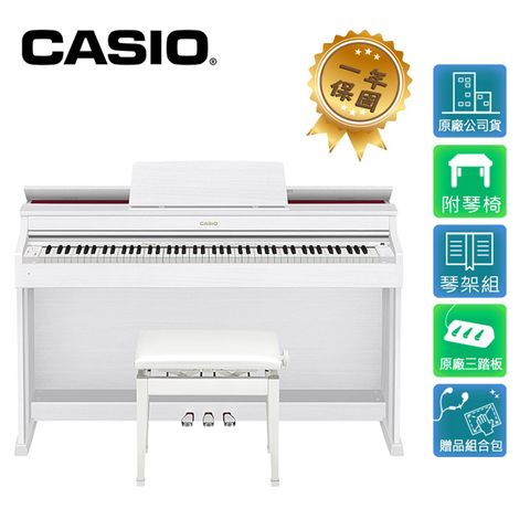CASIO AP-470 WH 88鍵數位電鋼琴 時尚白色木質款原廠公司貨 商品保固有保障