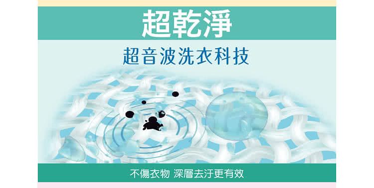 超乾淨超音波洗衣科技不傷衣物 深層去汙更有效