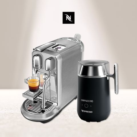 ▼頂級特調咖啡館▼Nespresso 膠囊咖啡機 Creatista Plus 不鏽鋼金屬色 &amp; Barista咖啡大師調理機 組合