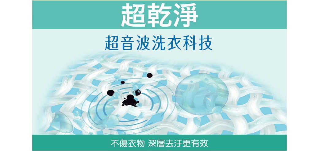 超乾淨超音波洗衣科技不傷衣物 深層去汙更有效