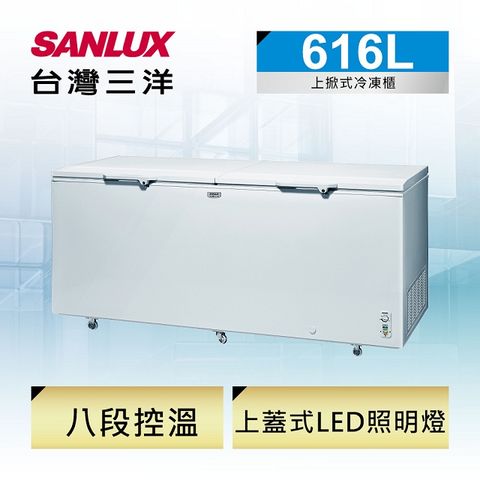 ◤ 精準控溫、取物清楚方便 ◢台灣三洋 SANLUX 616公升直冷式冷凍櫃 SCF-616G