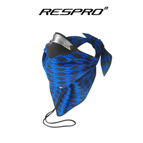 ◤遮陽防曬款◢英國 RESPRO BANDIT 過濾PM2.5領巾式口罩( 藍菱格 )