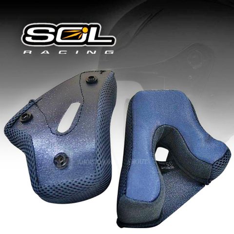 SOL 『零配件』-SF2M 耳襯兩頰內襯COOLMAX布料完整包覆服貼透氣固定臉部拆卸安裝便利可清洗請注意適用型號