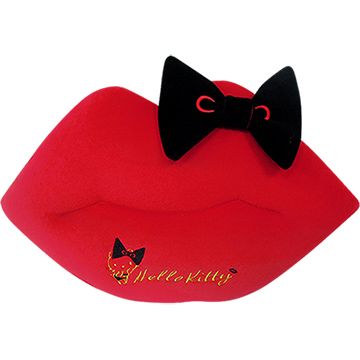 【享夢城堡】HELLO KITTY 紅唇系列-造型抱枕