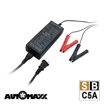 AutoMaxx SBC-5A 智慧型12V電池專用電瓶充電器[ 通過國內BSMI認證 ] [ 防反接保護設計 ] [ 適用12V電池 ]