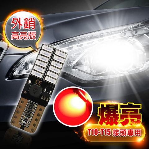 車的LED系列 雙入T10-4014 24SMD紅光-省電高亮度LED閱讀燈/牌照燈/車門燈/尾箱燈