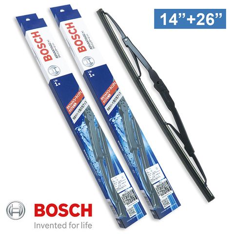 【BOSCH 博世】日本海外版超滑順石墨雨刷14+26吋