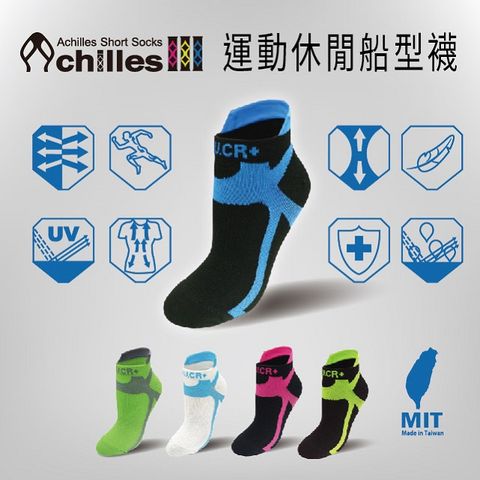 COOLMAX U.CR+ACHI III 壓力機能船型襪 Boat-Socks