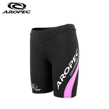 AROPEC Compression Shorts  女款運動機能短褲 黑/紫