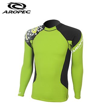 AROPEC Compression Long Sleeve Top II 男款運動機能壓力衣 長袖 萊姆綠/黑