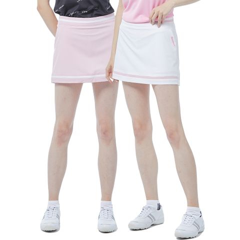 【Snowbee 司諾比】女士高彈吸排素面短裙(高爾夫球裙 防走光褲裙 抗UV 四面彈性 吸濕排汗 運動 網球裙)