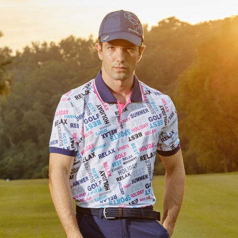 【Snowbee 司諾比】 golf 男士活潑文字短袖Polo衫-2色(吸濕排汗 快乾高爾夫球衫 高爾夫球上衣 高爾夫球衣)