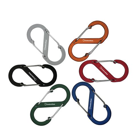 【Outdoorbase】多用途鋁合金S鉤(8cm)露營S扣.露營掛繩S鉤-隨機6入