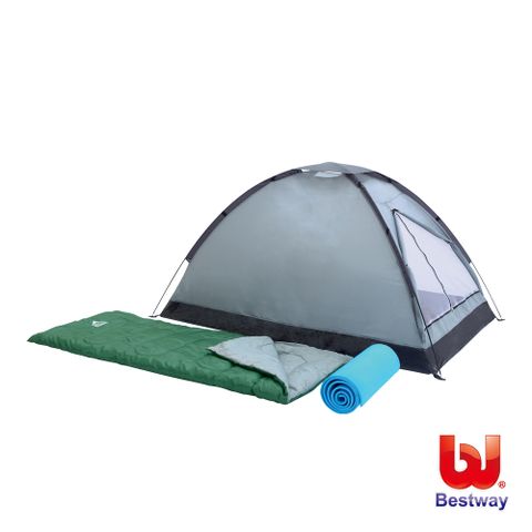 《Bestway》帳篷 睡袋 睡墊雙人露營套裝組 