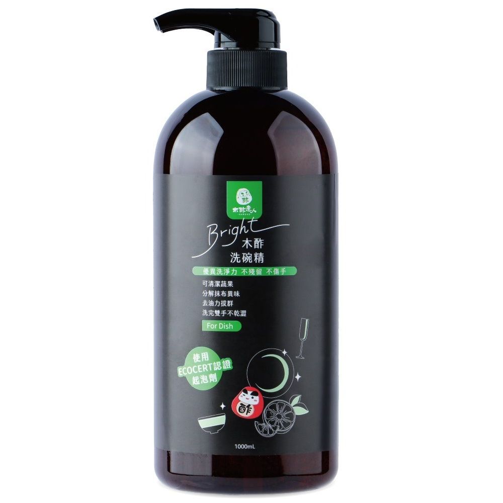 木酢達人 - 濃縮木酢洗碗液(1000mlx1+1000ml補充瓶x3)特惠組