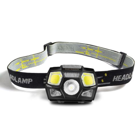 GREENON 防水強光感應式頭燈 (超輕量 揮手開關 五段照明 USB充電)