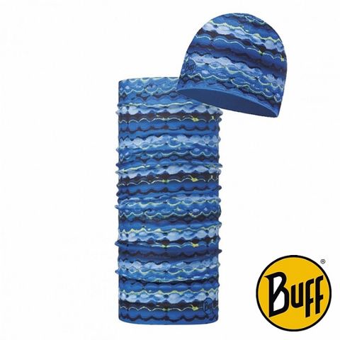 BUFF 悠閒藍海 青少年/兒童POLAR雙層保暖帽/經典頭巾組合
