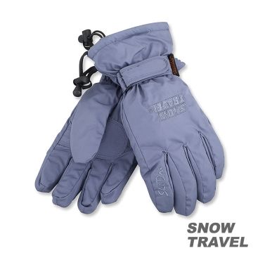 SNOW TRAVEL 雪之旅 SNOWTRAVEL POLARTEC保暖透氣雙層防風手套(灰藍)