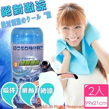 ECO COOLING -運動專用涼感巾(藍)2入組