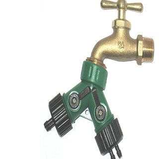 美規銅製四分水龍頭轉接美規兩分2孔水管雙通開關球閥