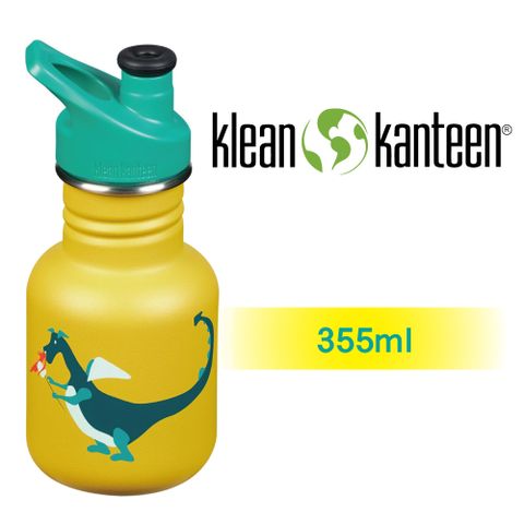 Klean Kanteen 【美國】幼童窄口不鏽鋼經典水瓶-355ml-小惡龍