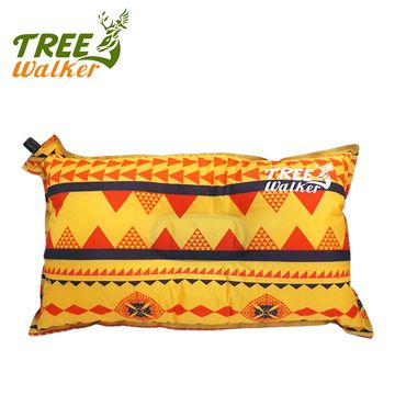 Tree Walker 花漾舒適自動充氣枕 圖騰黃