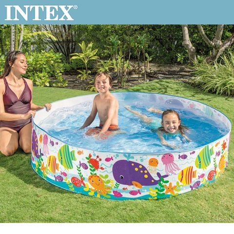 INTEX 免充氣海洋世界幼童戲水游泳池183x38cm(958L) 適用3歲+ (56452N)