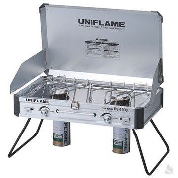 UNIFLAME UNIFLAME US-1900 露營必備戶外行動廚房瓦斯爐 不鏽鋼瓦斯雙口爐 610305