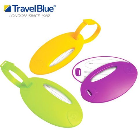 Travel Blue 藍旅 英國  螢光行李吊牌(2入 裸裝品) TB-015