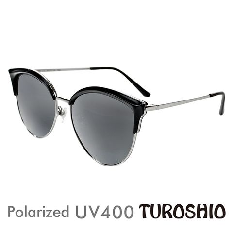 Turoshio TR90 偏光太陽眼鏡 貓眼混框 午夜黑 K1803 C1C 贈鏡盒、拭鏡袋、多功能螺絲起子、偏光測試片