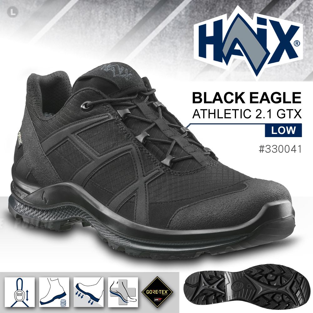 HAIX  BLACK EAGLE ATHLETIC 2.1 GTX LOW 黑鷹運動低筒鞋(黑色) (#330041)