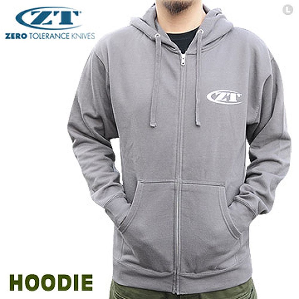 ZT  ZIP-UP 炭灰色連帽外套 #HOODIE18